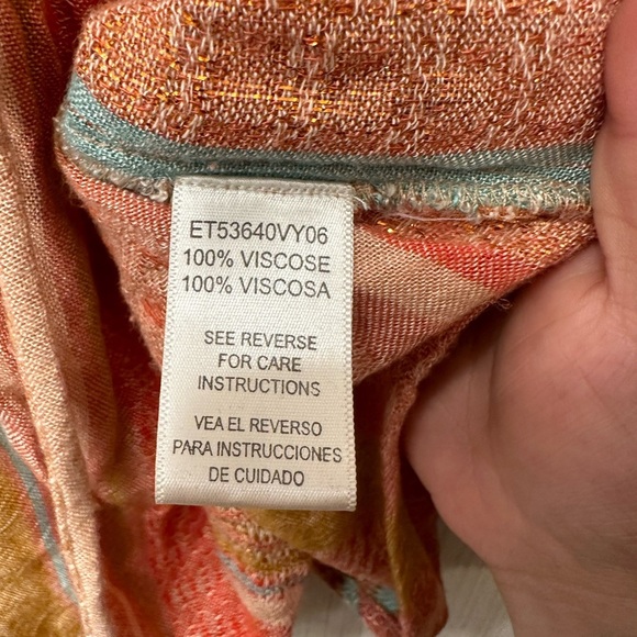 En Creme Striped Multicolor Women's Top size S - Picture 4 of 7